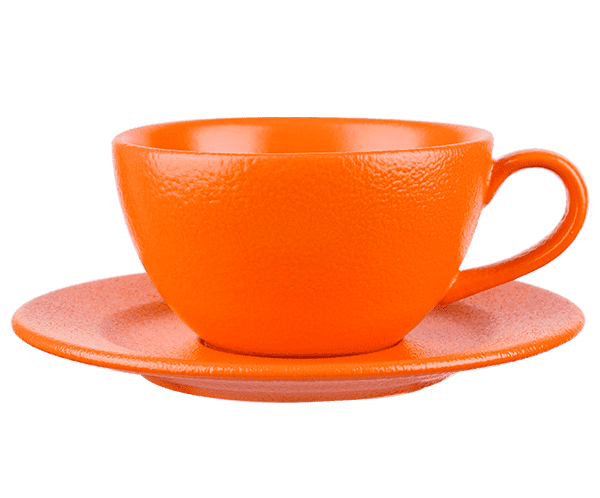 Neofusion 咖啡杯碟 橙色