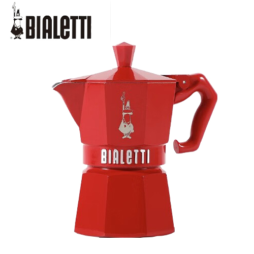 Bialetti/比乐蒂高端款 摩卡壶3杯 BIALETTI-358 红色